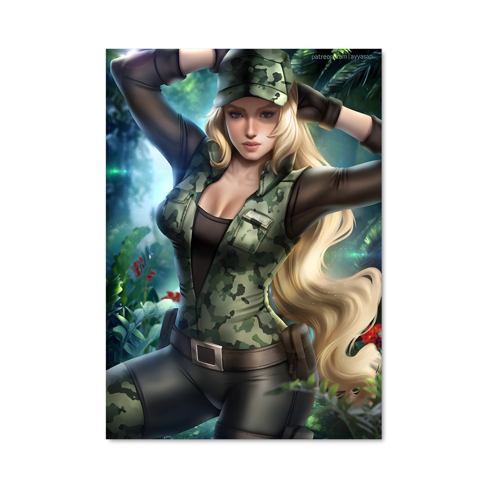 Poster Sonya en Camouflage